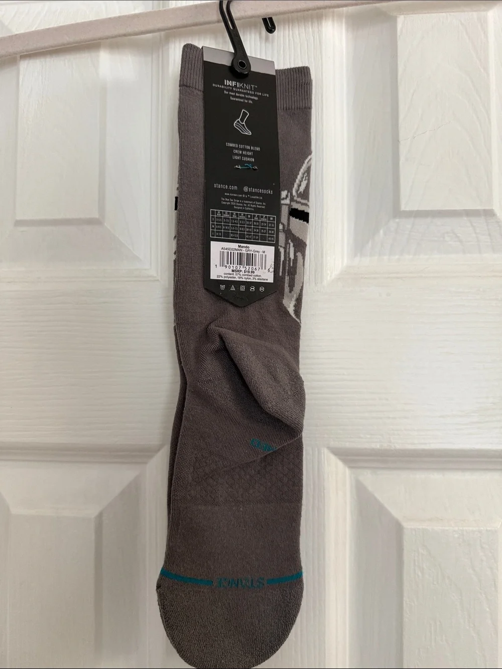 Stance Star Wars Kylo Ren Crew Socks - Gray with Blue Accent
